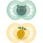 MAM Original 6+ months биберон Mint/ Yellow 2 бр