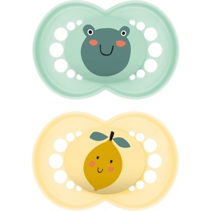 MAM Original 6+ months биберон Mint/ Yellow 2 бр