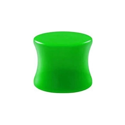 Šperky4U akrylátový plug do ucha zelený PL01095-06G