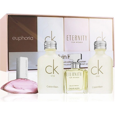 Calvin Klein Ladies sada miniatur pro ženy EDP Eternity 5 ml + EDP Euphoria 4 ml + 2x EDT CK One 10 ml