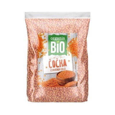 Organis Červená čočka celá bio 0,5 kg – Zboží Dáma