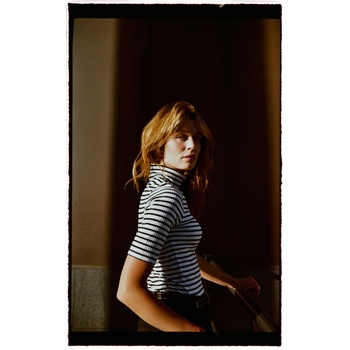 Moodo Тениска с яка на райета Moodo Moodo | Cheren Byal | ЖЕНИ | XXL