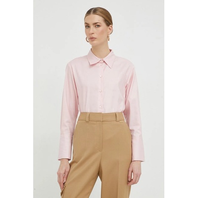 MARELLA Памучна риза Marella дамска в розово със стандартна кройка с класическа яка (2331111331200)