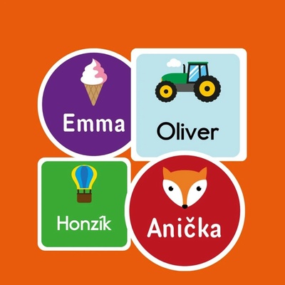 Mama Labels Nalepovací jmenovky pro děti na oblečení do školky a školy 48 ks