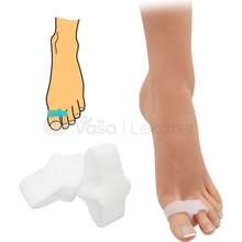 HealMed Korektor Hallux valgus s návlekom na prst a palec, uni 2 korektory na vybočený palec