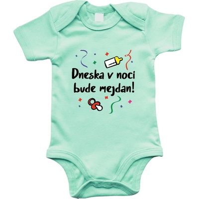 Hobbytriko Vtipné body pro miminko Dneska v noci bude mejdan Mátová