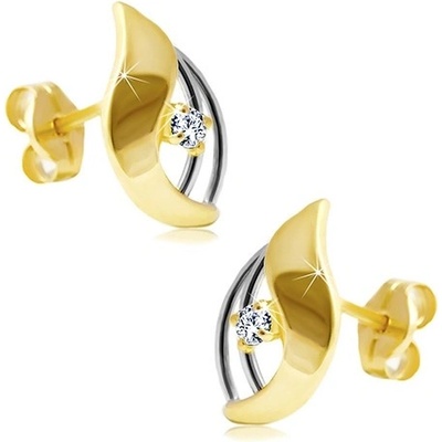 Šperky eshop diamantové ve zlatě zářivý čirý briliant ve dvoubarevné kapce BT504.22