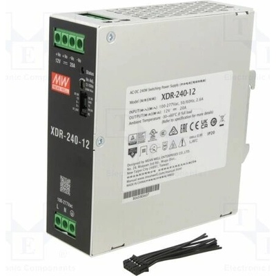 MEAN WELL XDR-240-12 Napájecí zdroj: spínaný; na lištu DIN; 240W; 12VDC; 0÷20A; OUT: 1