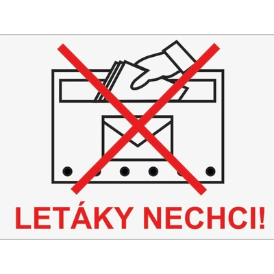 Walteco Nevhazujte reklamy do této schránky 100x70mm, samolepka , 20123