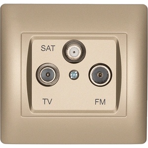 ELMARK Rhyme Тv+fm+sat КОНТАКТ ШАМПАНСКО МЕТАЛИК (11682)