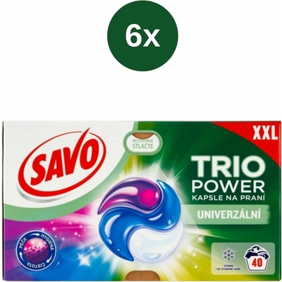 Savo Trio Power Univerzálna kapsula na pranie 6 x 40 PD