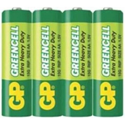 GP Batteries Батерия цинкова, gp, r6 greencell, aa, r6, 1.5v, 4бр (gp-bm-15g-s4)