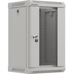 Lanberg rack cabinet 10" wall-mount 9U/300x300 (flat pack) with glass door grey (WF11-3309-10S) - TechnoGear