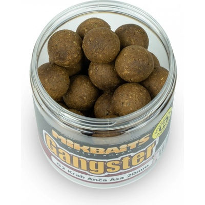 Mikbaits Gangster Boilies rozpustné 250ml 20mm G2 Krab Ančovička Asa