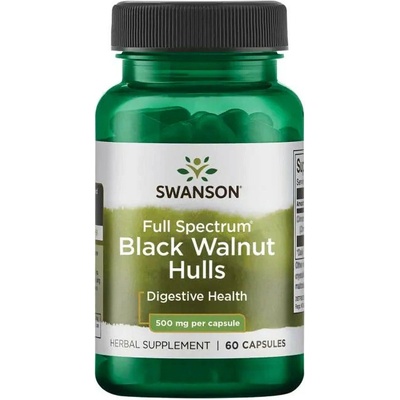 Swanson Black Walnut Hulls 500 mg 60 kapslí