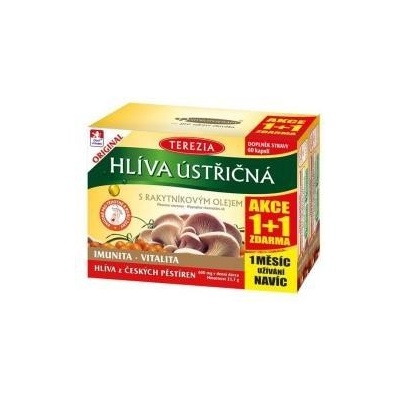 Terezia Company Hlíva ústřičná s rak. olejem 50 + 10 kapslí Akce 1 + 1