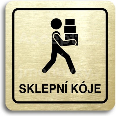 ACCEPT Piktogram sklepní kóje - zlatá tabulka - černý tisk
