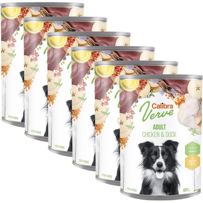 Calibra Dog Verve GF Възрастен Пиле и Патешко 6 x 400 г