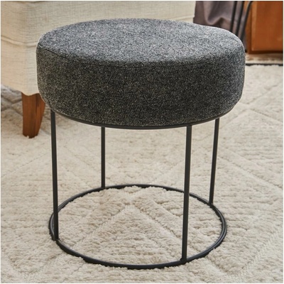 Asir Taburet JAVI, priemer 40 cm, antracit 825BLC2381