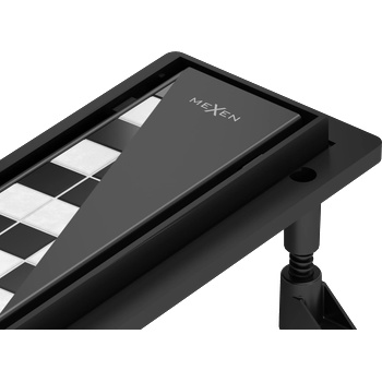 Mexen Flat ABS линеен подов сифон 2в1 70 см, черен - 1769070 (1769070)