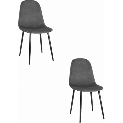 Leobert Como tmavě šedý samet x 2