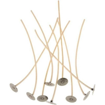 Povoskovaný bavlněný knot na svíčky s plíškem 12cm - sada 10ks | Knoty na svíčky | Knoty pro výrobu svíček – Zboží Dáma