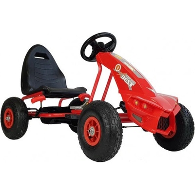 Inlea4Fun SUPER SPEED A 18 Gokart s pedálmi červený