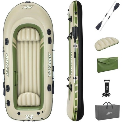 Bestway Надуваема лодка Bestway Voyager X4, 350 х 145 см (65156B)