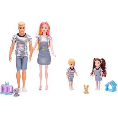 Woody - Семейство кукли, с деца и домашни любимци, 30 см