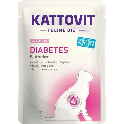 Kattovit Diabetes lososová 85 g