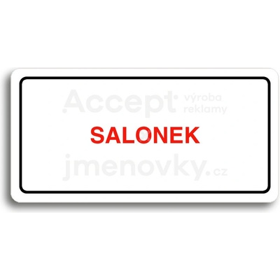 ACCEPT Piktogram SALONEK - bílá tabulka - barevný tisk