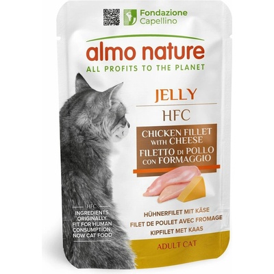 Almo Nature HFC Jelly Kuřecí filet a sýr v želé 55 g