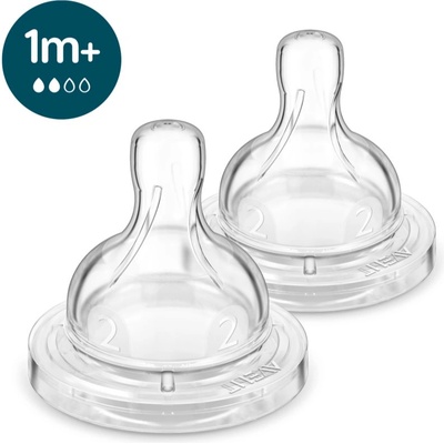 Philips Anti-colic SCY762/02 биберон за шише против колики 1 m+ Slow Flow 2 бр