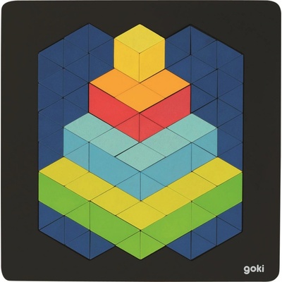 GOKI Dřevěné Pyramida 3D efekt 82 dielov