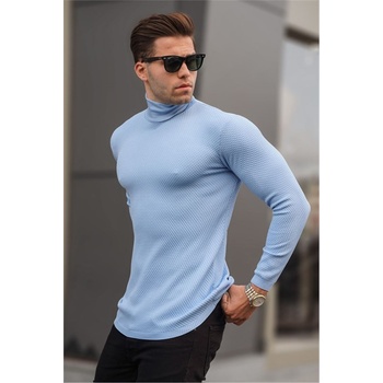 Madmext Мъжки пуловер 6306 - Светлосин #362919 (362919_Синьо)