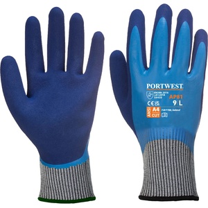Portwest liquid pro cut hr ap81 / Ръкавици за защита от порязвания и водоустойчивост, ниво d - сини xxl (ap81b4rxxl)