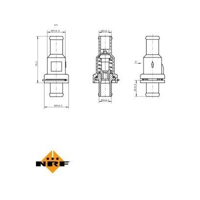 Termostat, chlazení oleje NRF 725166