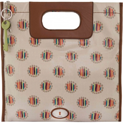 Fossil Wmns Shoulderbag Key-Per Slim béžová