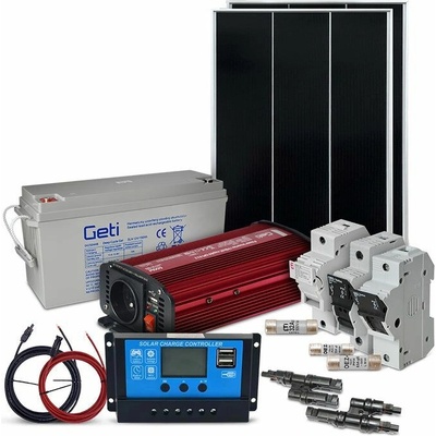 SOLARFAM solární ostrovní set 200Wp 12V baterie 150Ah měnič 230VAC 600W