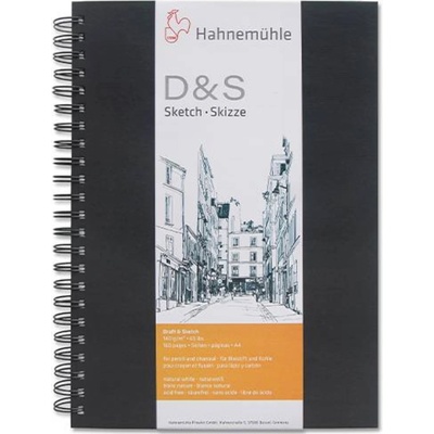 Hahnemühle Skicár A5 na kreslenie D&S knižná krúžková väzba 140g/m2 80 listov