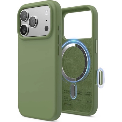 elago Силиконов (TPU) калъф с MagSafe за iPhone 17 Pro - Elago Magnetic Soft Silicone Case (светлозелен) (ES17MSSC63PRO-CGR)