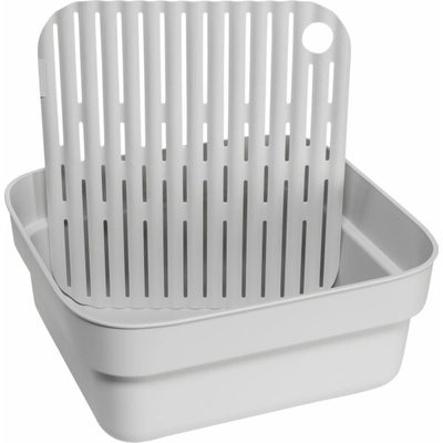 Brabantia SINK SIDE Mísa na mytí nádobí s odkapávačem 37,4x34,4x16,1 cm -světlá šedá