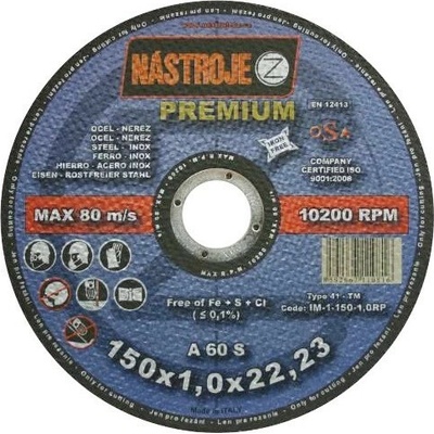 Nástroje cz Kotouč řezný 150 x 1,2 mm IM-1-150-1,2RP