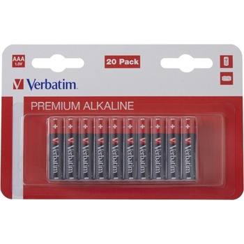 Verbatim Батерия Verbatim ALKALINE BATTERY AAA 20 PACK (HANGCARD) (49876)