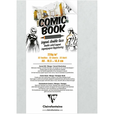 Clairefontaine komiksový blok 220 g 32 listů lepený 13 x 18 cm