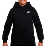 Nike Детски суичър Nike Kid's Sportswear Club Fleece Pullover Hoodie - Black / White (704-6169-0212)