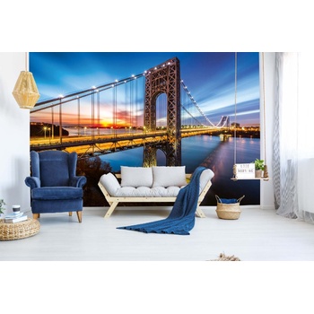 DIMEX ART s. r. o Самозалепваща се флизелинова фототапета мостът джордж вашингтон 375 x 250 см