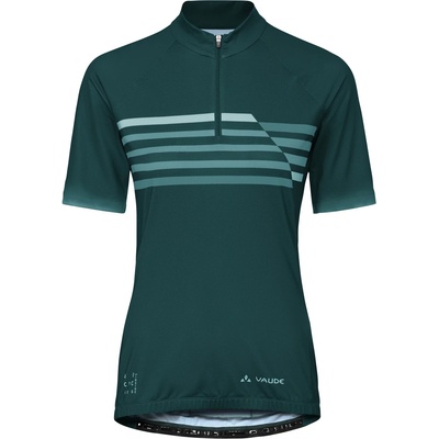 Vaude Дамска фланелка с къс ръкав за колоездене Vaude Women's Posta Half Zip Tricot II Cycling jersey - Deep Pond - размер 40 (EU) (156-2551-0413)