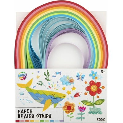 Grafix Barevné papírové proužky (na quilling), 300 ks