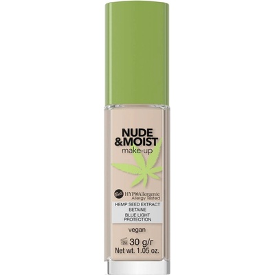 Bell HYPOAllergenic Хидратиращ фон дьо тен Nude & Moist, 01, 30 g